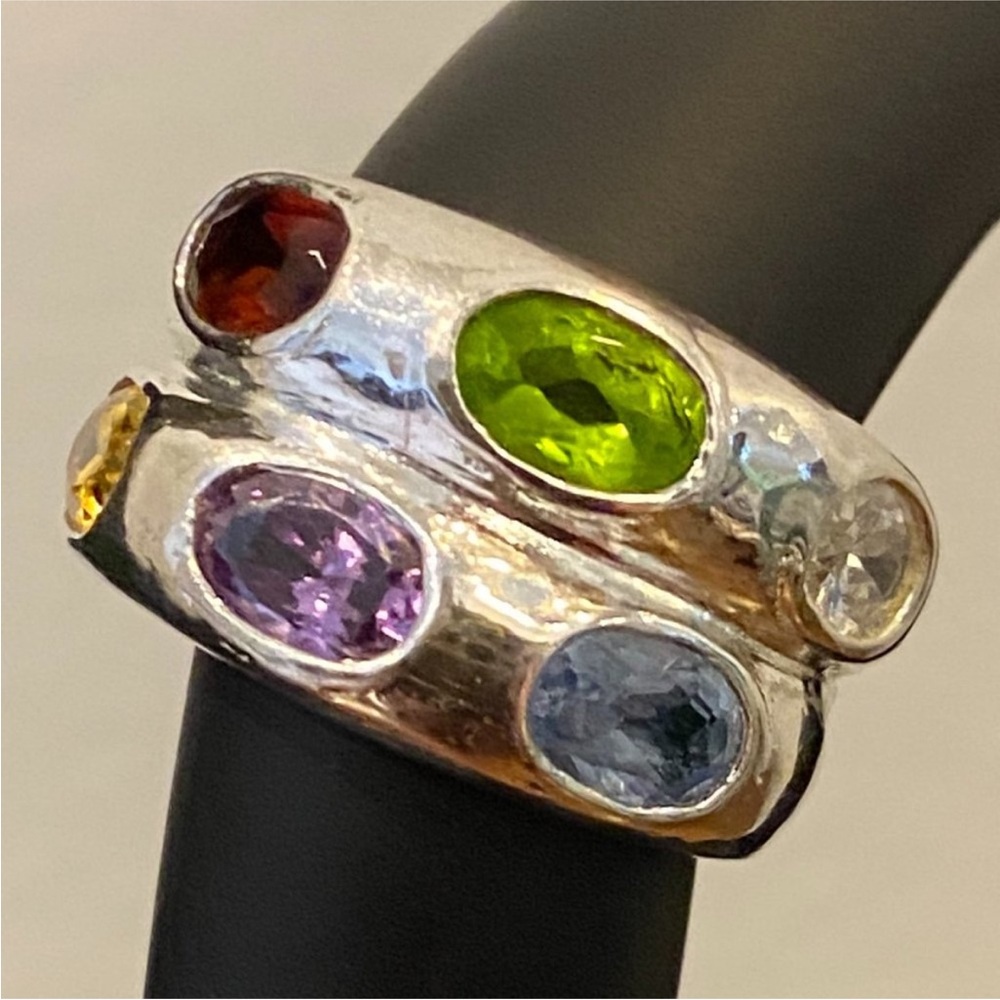 Sterling Silver Gemstone Ring - image 1